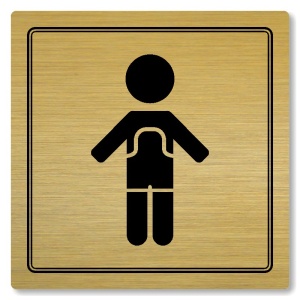 WC chlapci, 100x100mm, zlatá, Utah